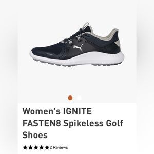 PUMA IGNITE waterproof golf shoes - navy/gray and white trim